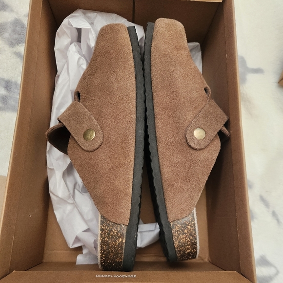 Quince Brown Suede Clog 8 - Picture 4 of 11